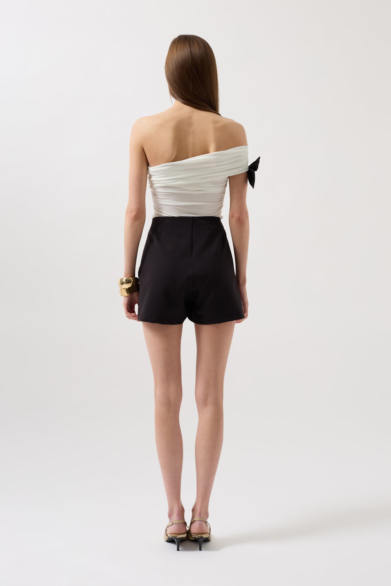 Bow Detail Mini Black Skirt