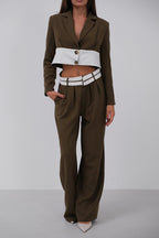 Garnili Jacket Pants Khaki Takim