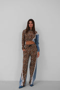 Leopar Garnili Denim Tracksuit Takim