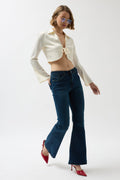 Wide Leg High Waist Blue Jeans