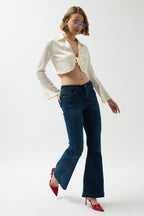Wide Leg High Waist Blue Jeans