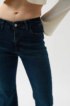Wide Leg High Waist Blue Jeans