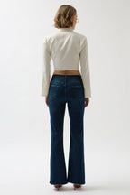 Wide Leg High Waist Blue Jeans