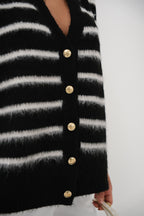 Gold Buttoned Brushed Cardigan