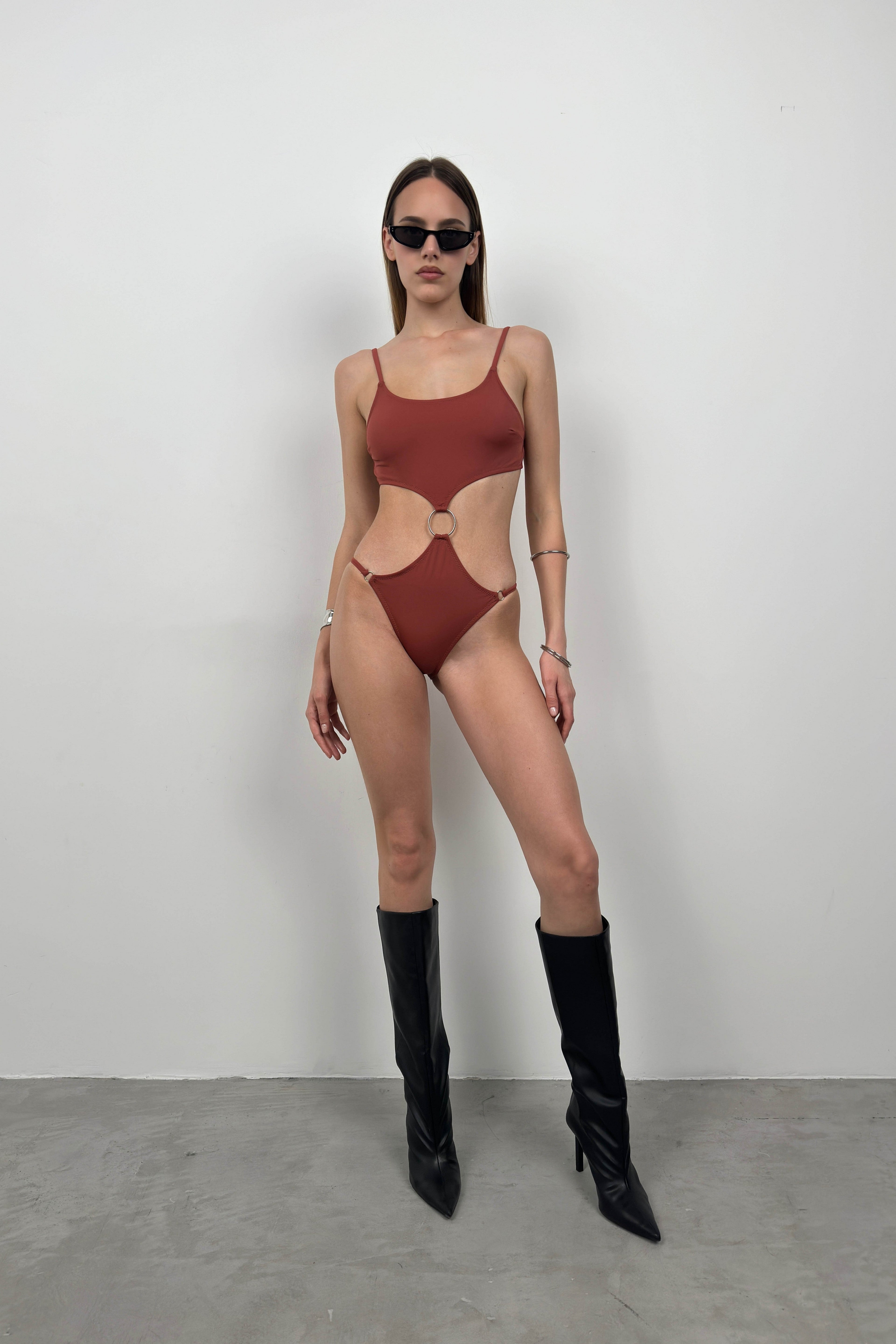 Ring Detay Buckle Brown Mayokini
