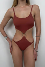 Ring Detay Buckle Brown Mayokini