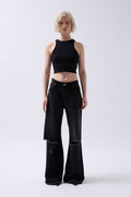 Halter Neck Black Crop