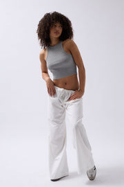 Halter Neck Gray Crop