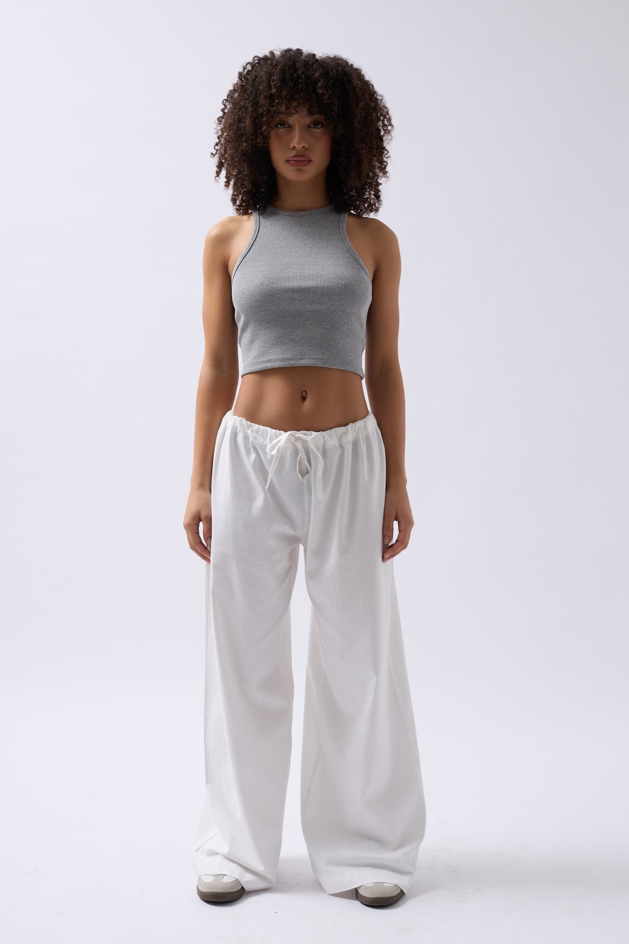 Halter Neck Gray Crop