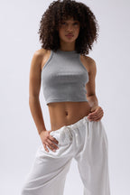 Halter Neck Gray Crop