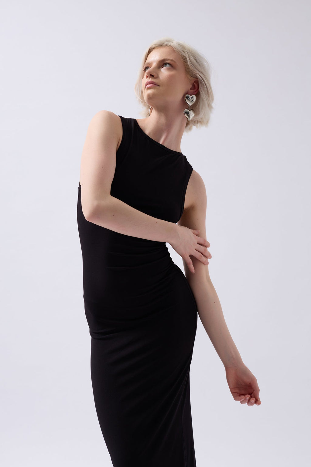 Halter Neck Maxi Daily Black Dress