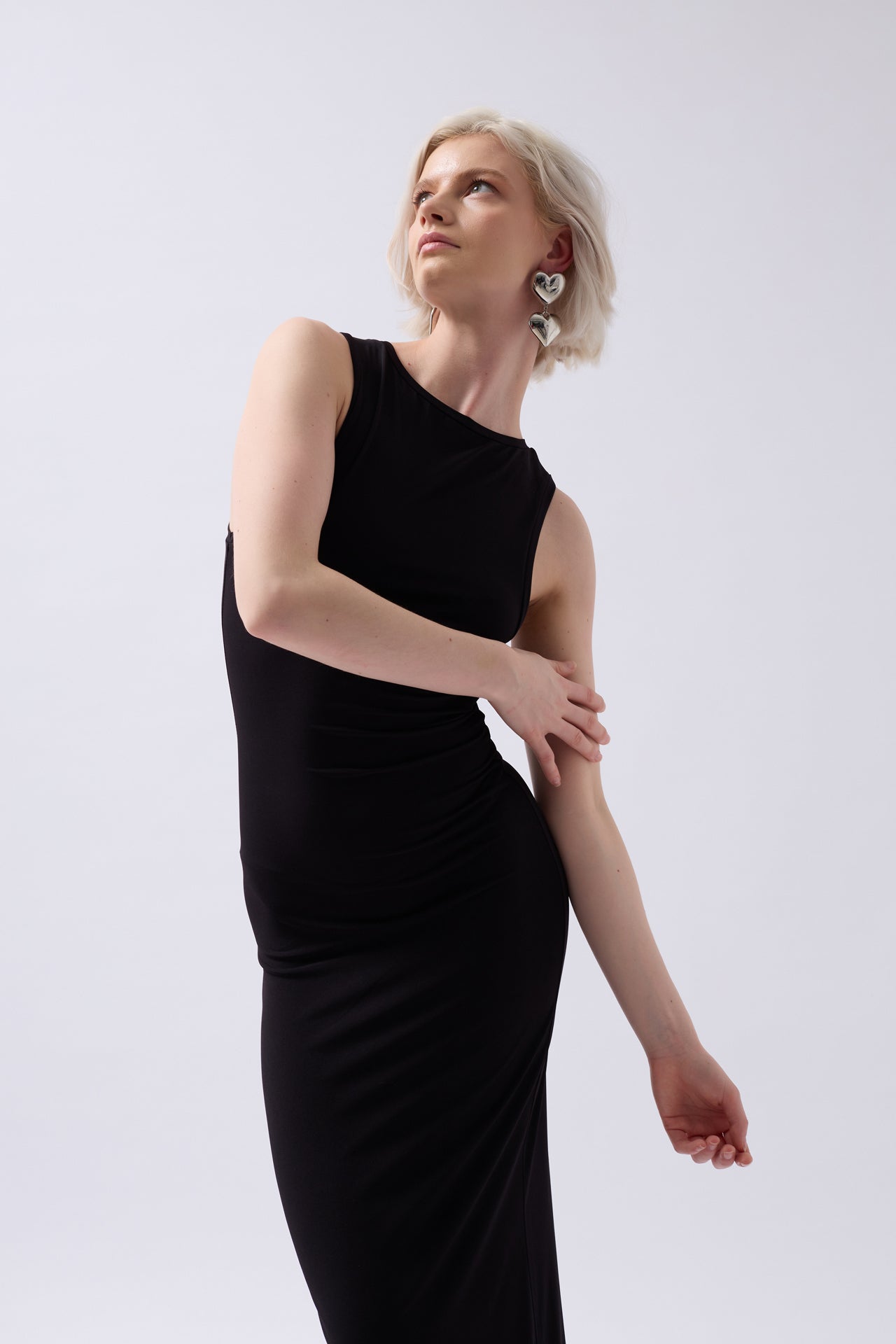 Halter Neck Maxi Daily Black Dress