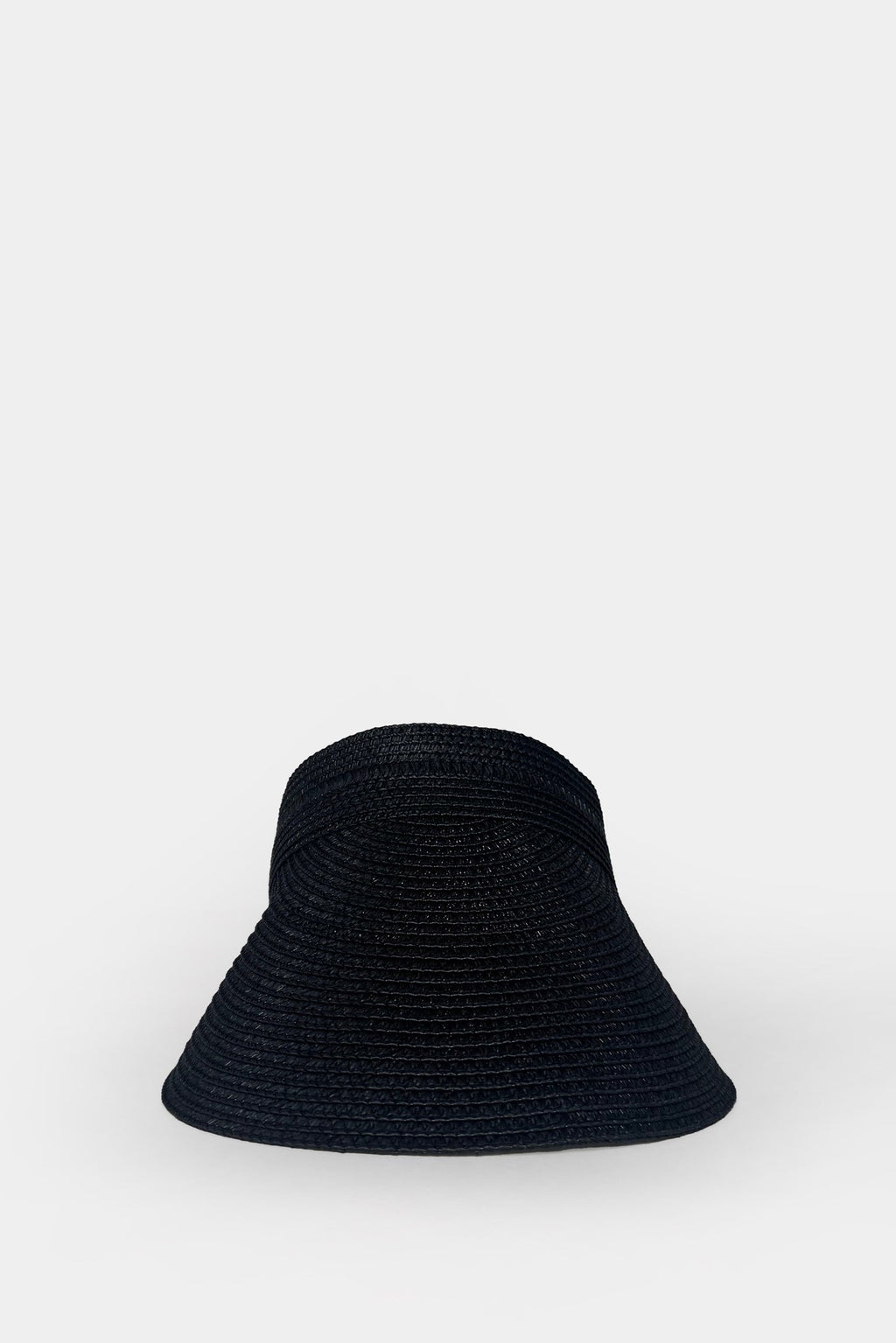 Straw Visor Black Hat