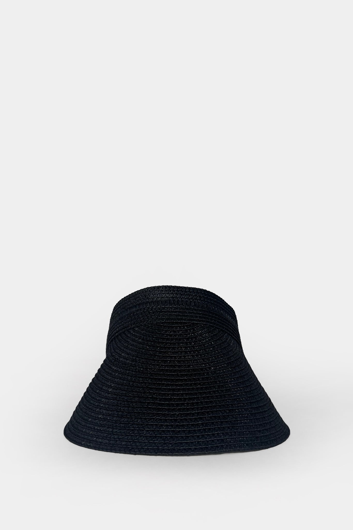 Straw Visor Black Hat