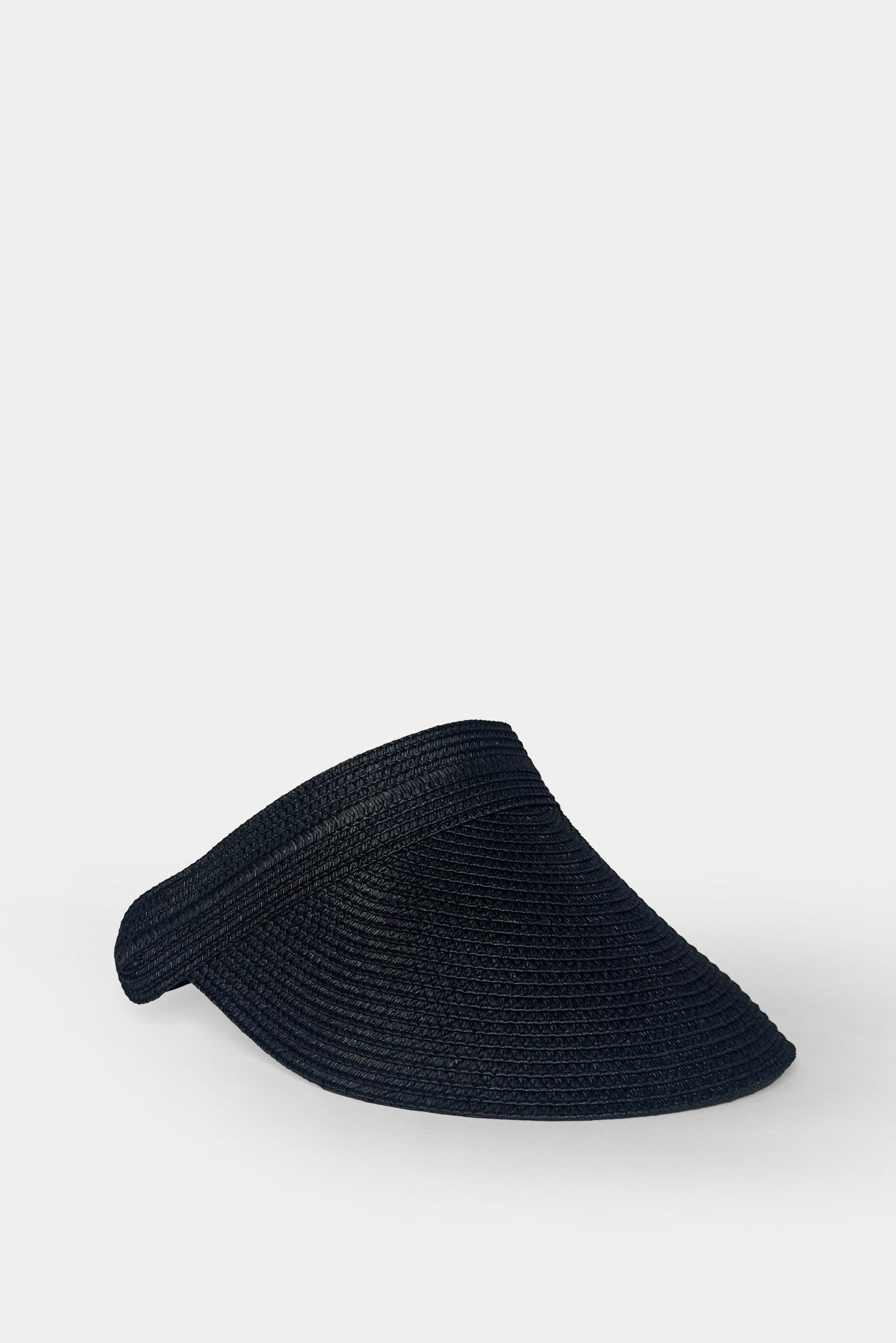 Straw Visor Black Hat