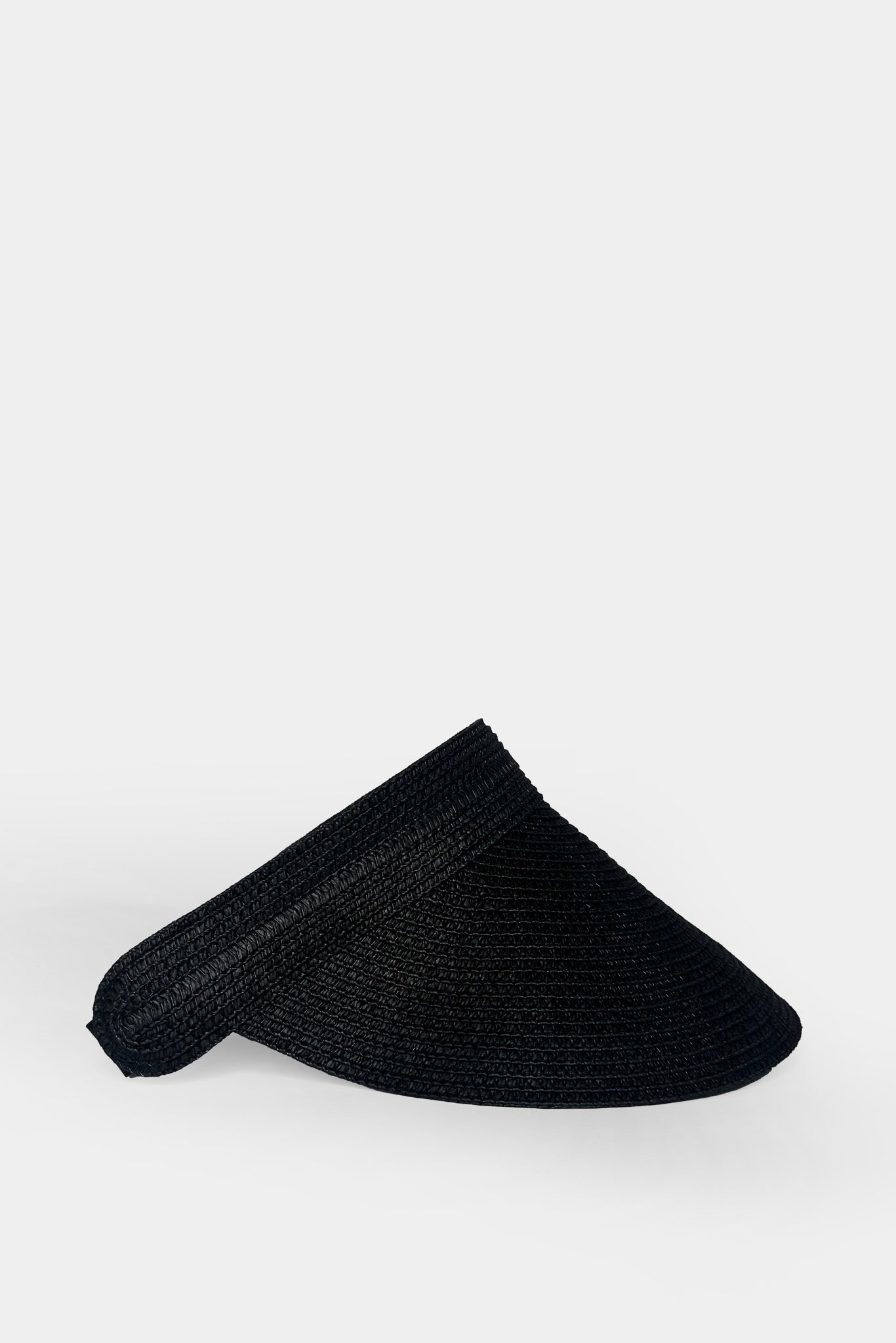Straw Visor Black Hat