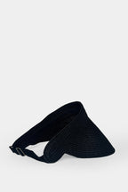 Straw Visor Black Hat