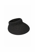 Black Straw Visor Hat