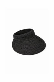 Black Woven Visor Hat