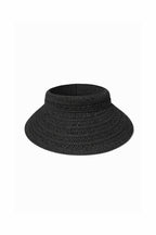 Black Straw Visor Hat