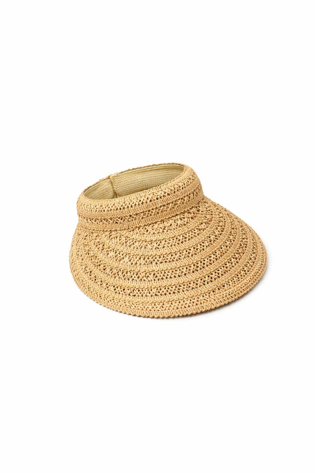 Mink Straw Visor Hat