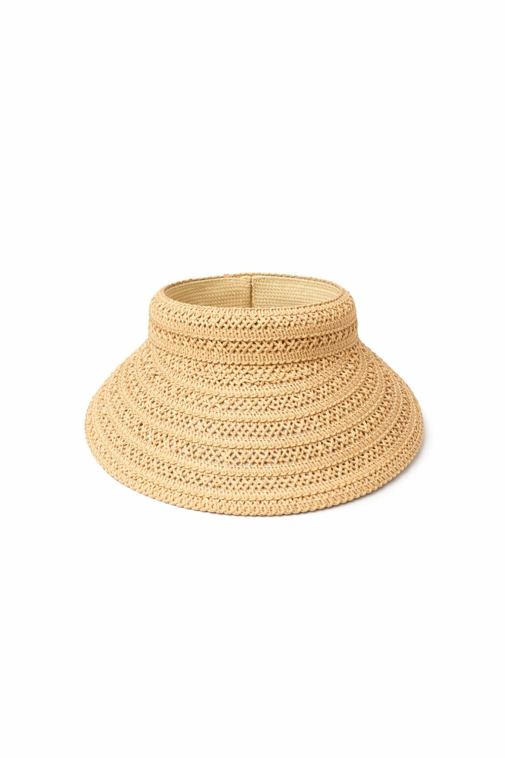 Mink Straw Visor Hat