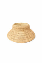 Mink Straw Visor Hat