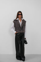 Fur-Lined Nappa Gray Andst