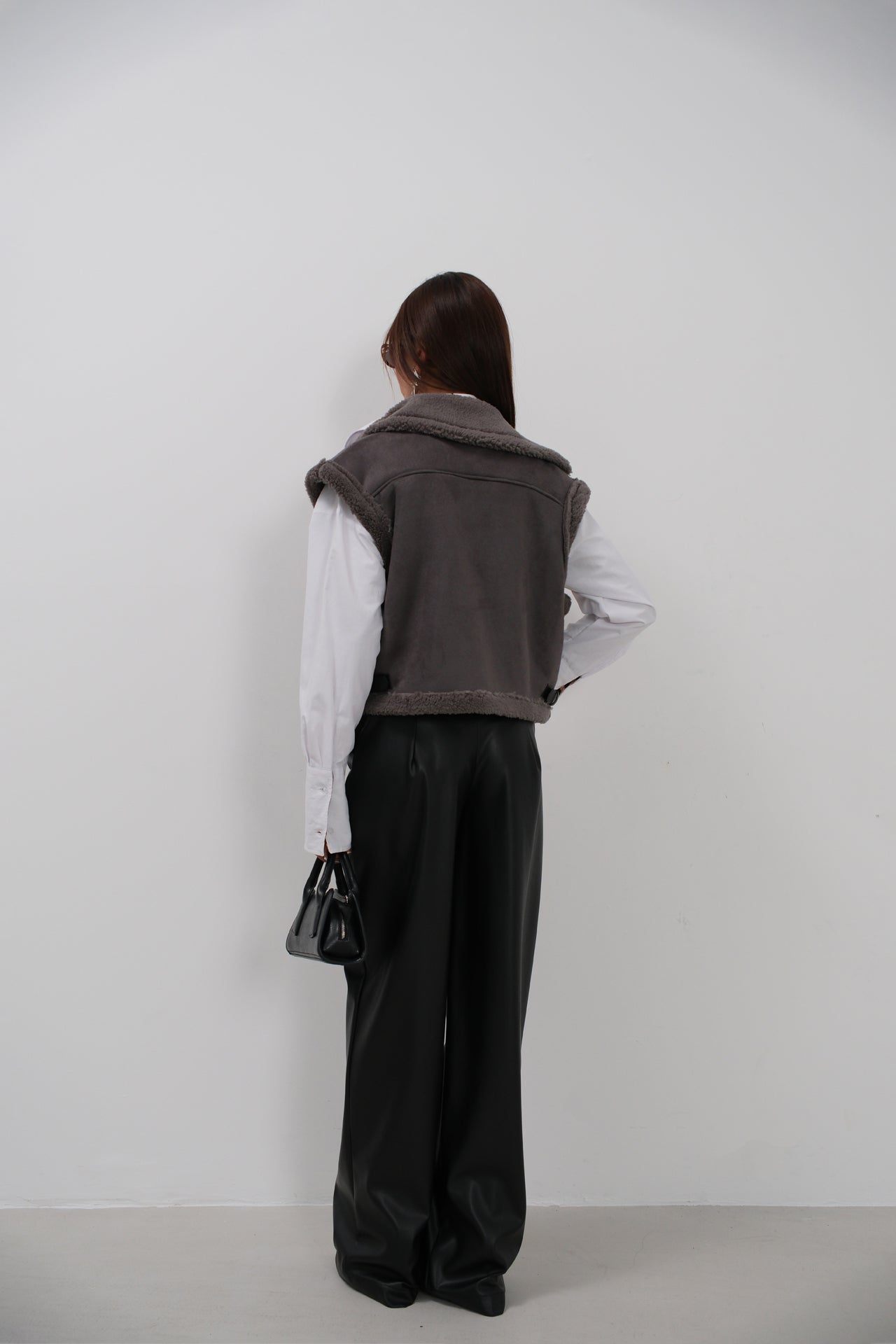 Fur-Lined Nappa Gray Andst