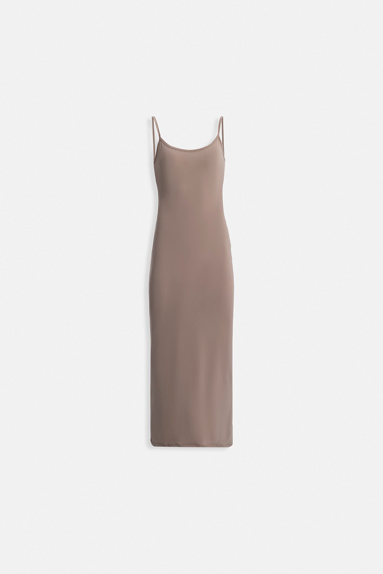 Thin Strap Maxi Beige Dress
