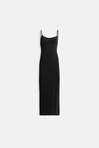 Thin Strap Maxi Black Dress