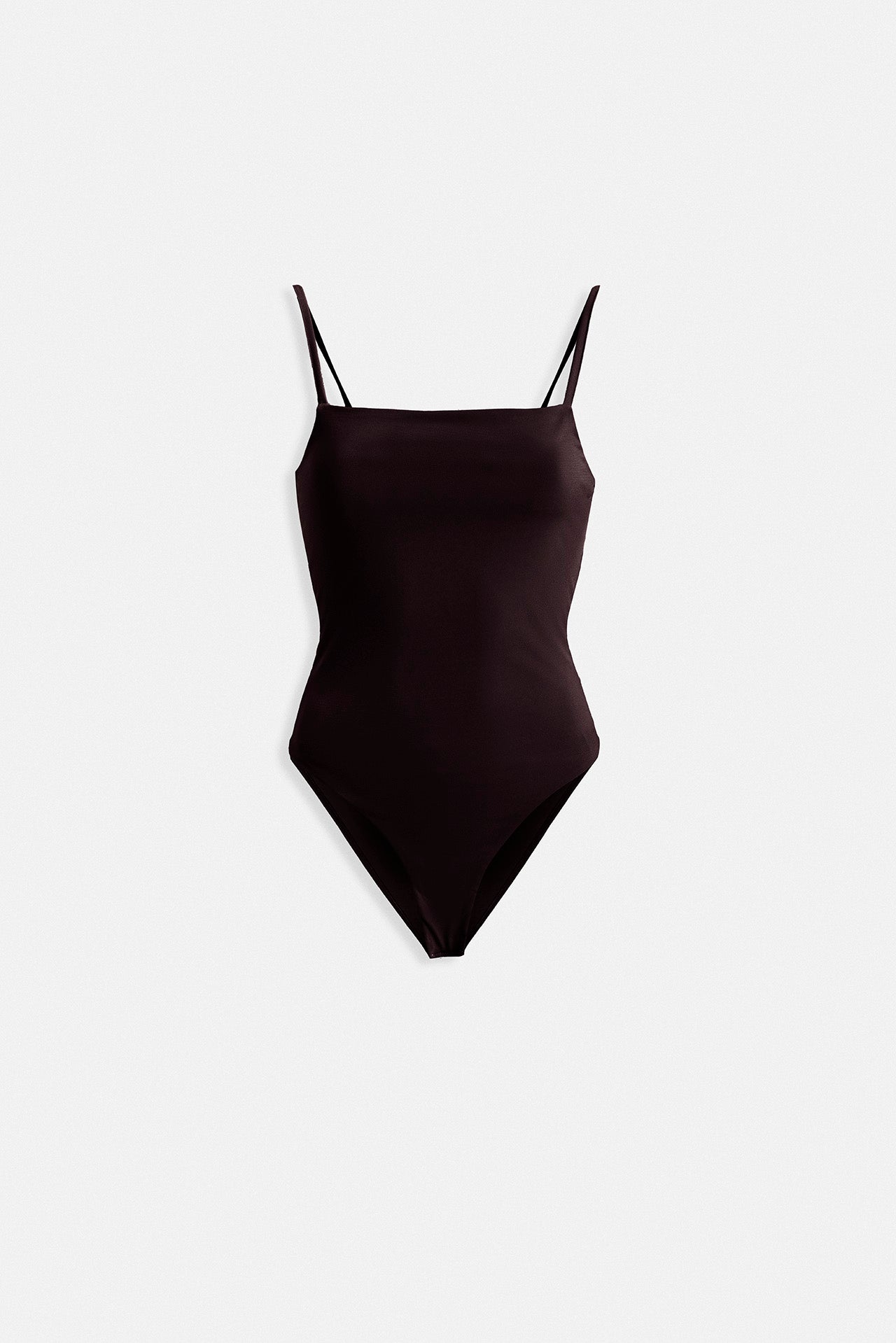 String Strap Brown Bodysuit