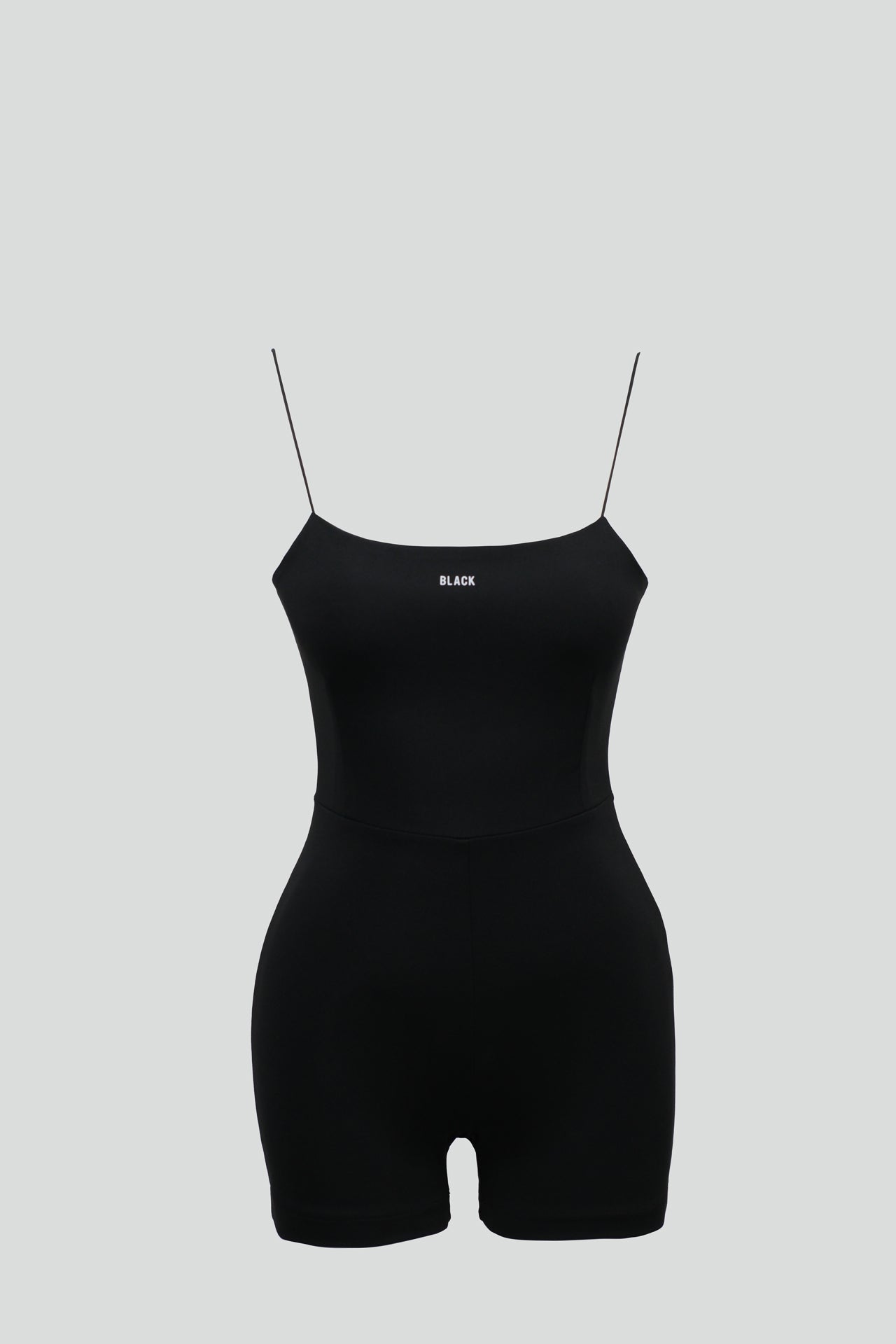 String Strap Black Short Jumpsuit
