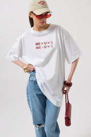 Embossed White T-Shirt
