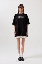 Embossed Printed Black T-Shirt