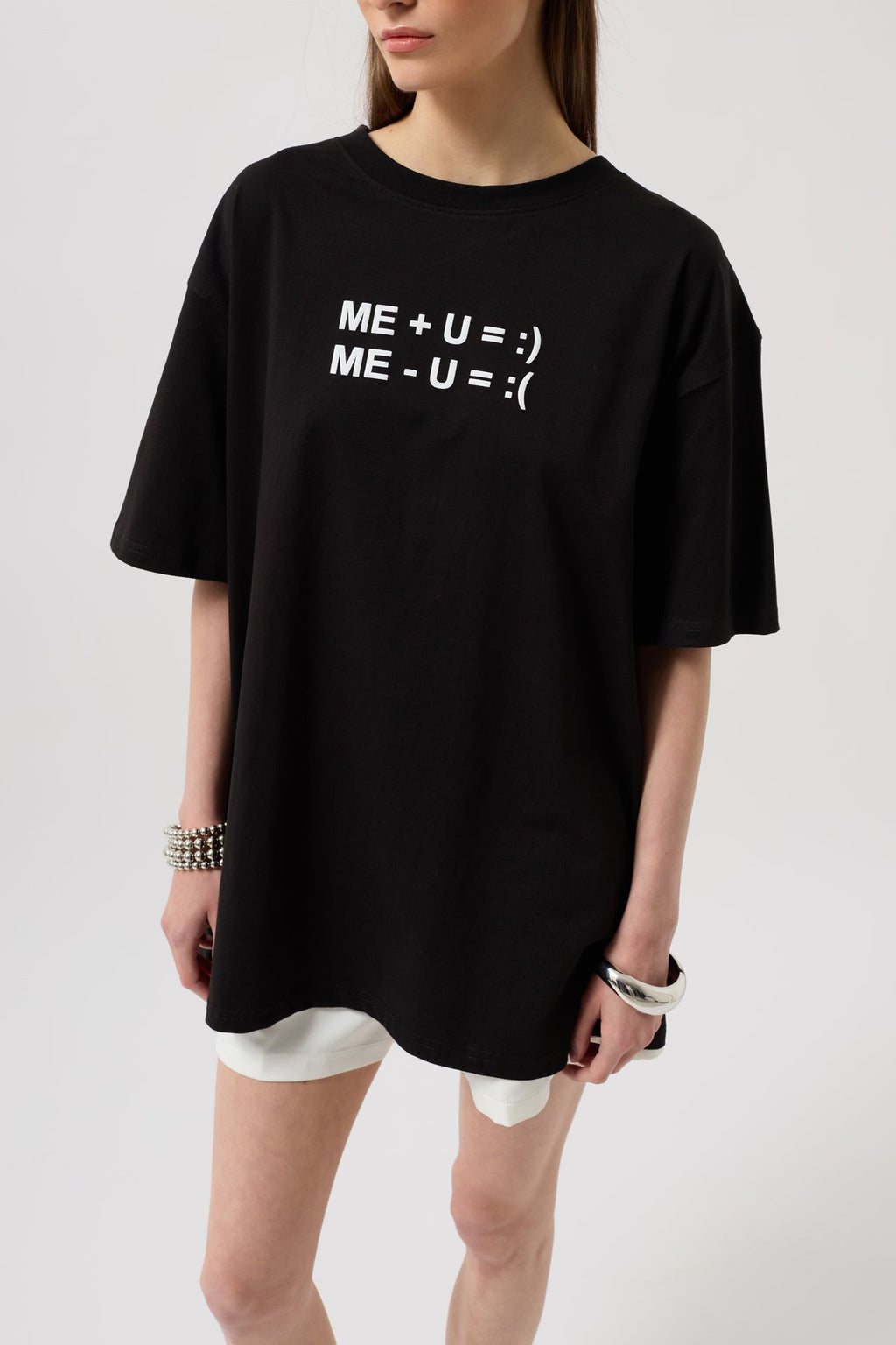 Embossed Printed Black T-Shirt