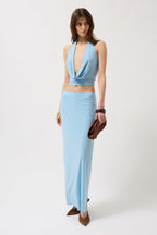Pencil Midi Baby Blue Skirt