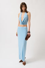Pencil Midi Baby Blue Skirt