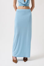 Pencil Midi Baby Blue Skirt
