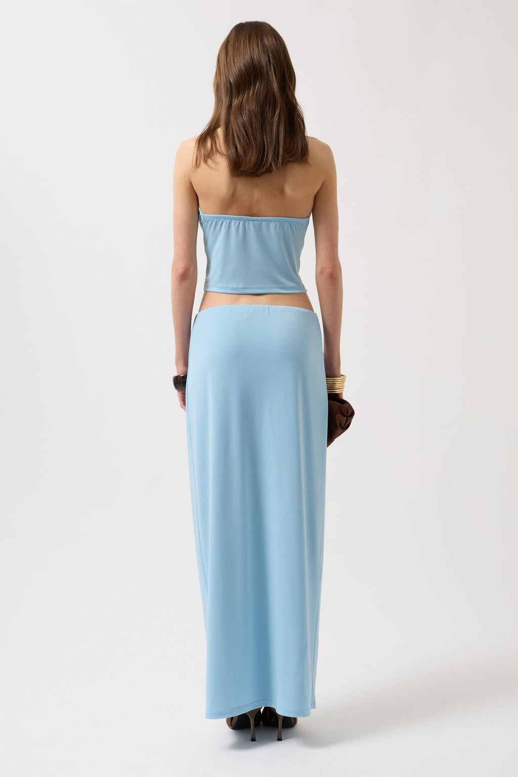 Pencil Midi Baby Blue Skirt