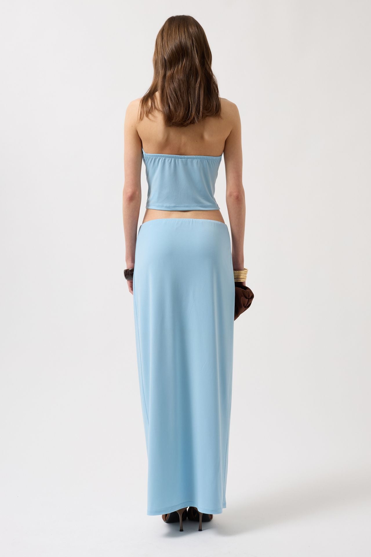 Pencil Midi Baby Blue Skirt