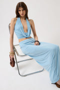 Pencil Midi Baby Blue Skirt