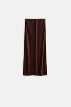 Pencil Midi Brown Skirt