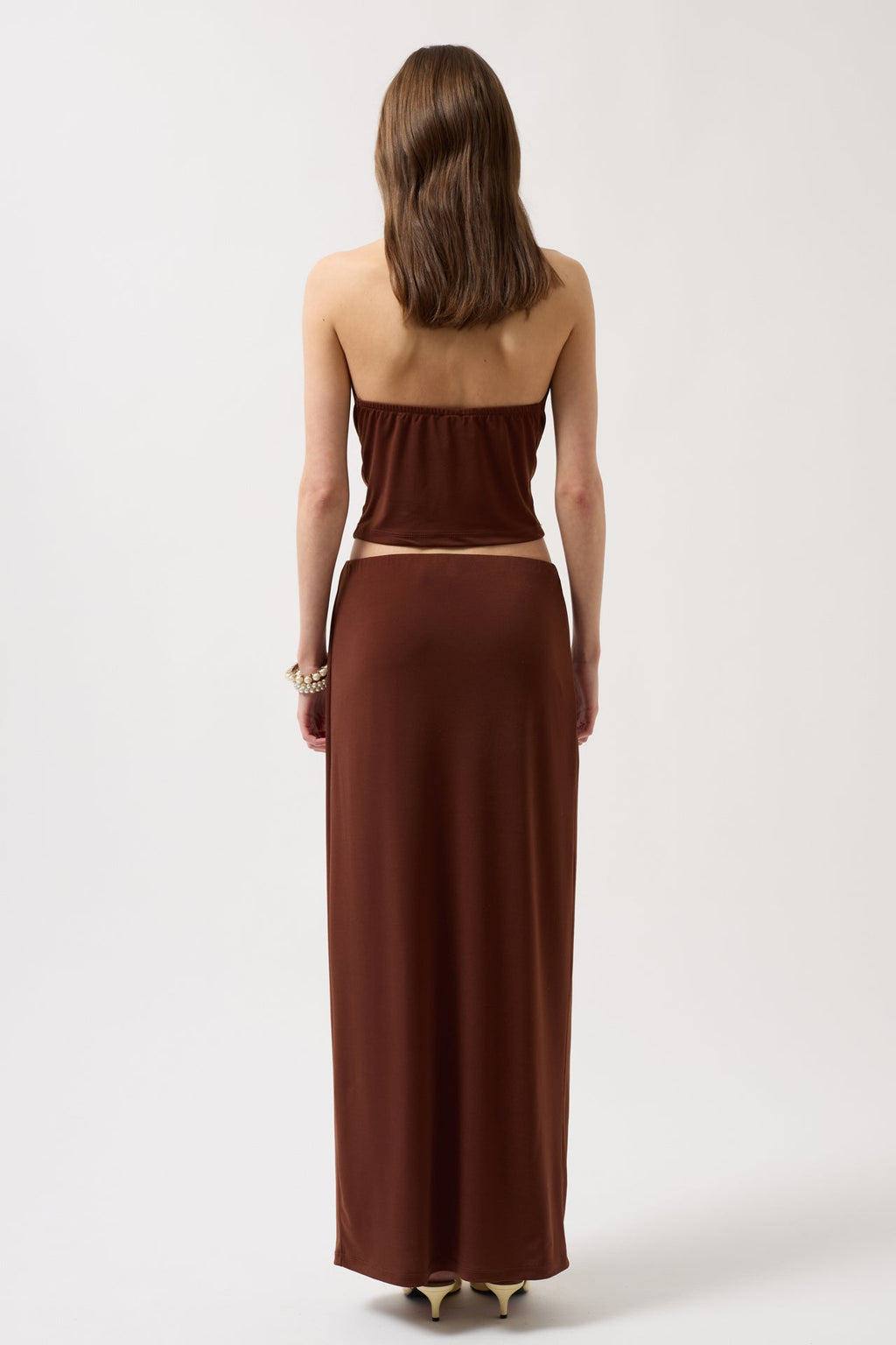 Pencil Midi Brown Skirt