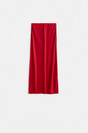 Pencil Midi Red Skirt