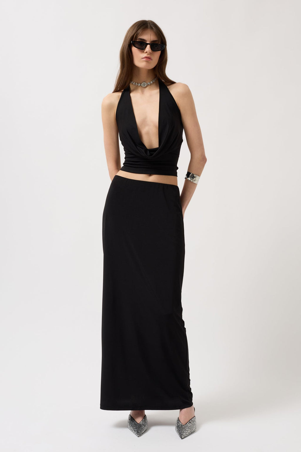 Pencil Midi Black Skirt