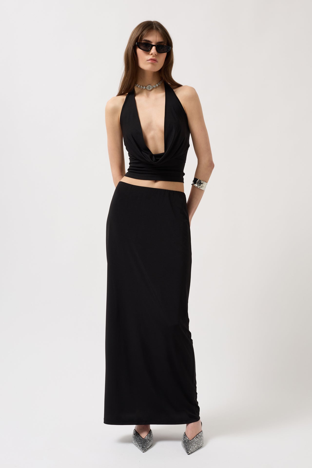 Pencil Midi Black Skirt