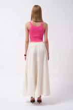 Kalin Waistt Ecru Linen Pants