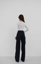 Square Neck White Crop Top