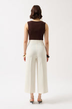 Square Neck Thick Strap Brown Bodysuit